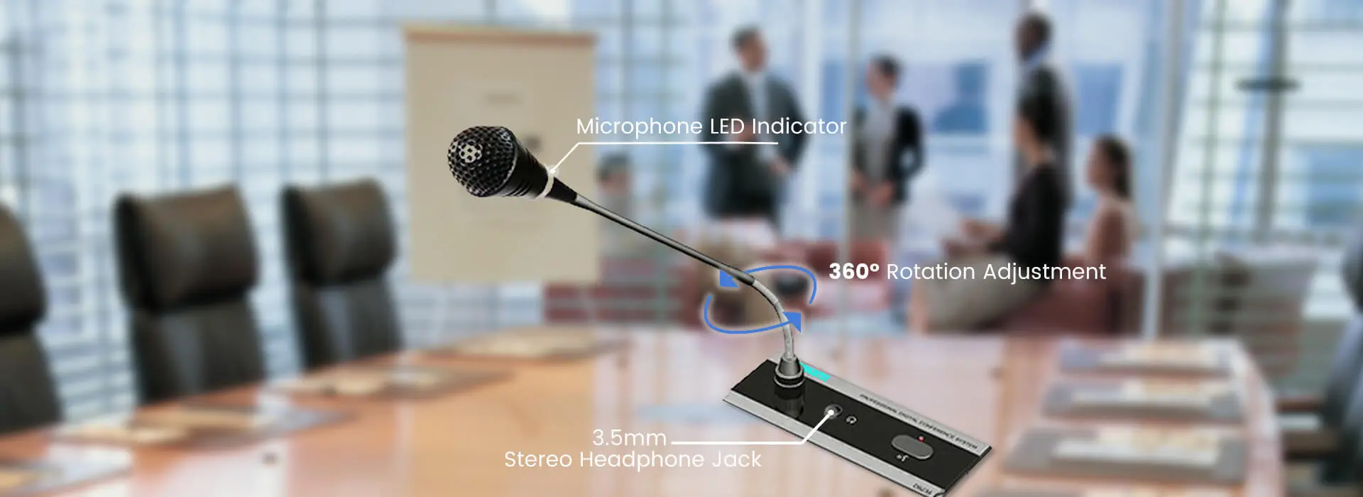 Buong Digital Conference Embedded Delegate Unit Microphone Gooseneck