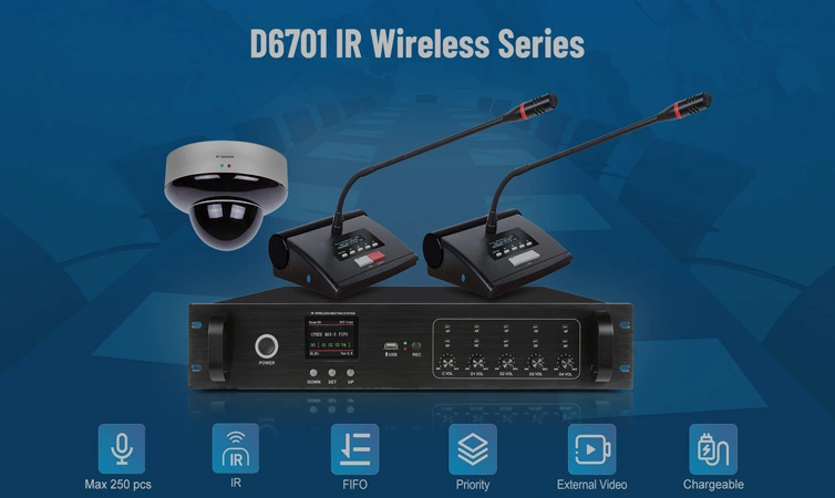 Infrared Wireless Conference System Solution para sa Conference Room D6711