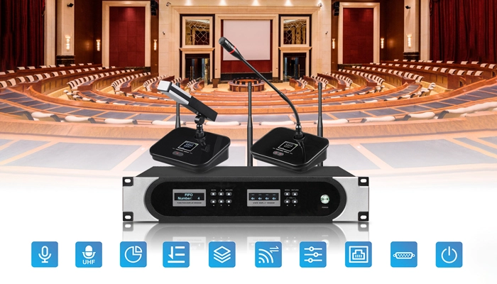 UHF Wireless Conference System Solution para sa Conference Room DW9866