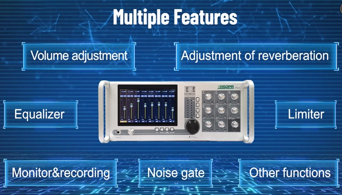 20 Channels na naka-mount na Digital Mixing Console Solution para sa Conference DN20 20 Channels na naka-mount na Digital Mixing Console Solution para sa Conference DN20