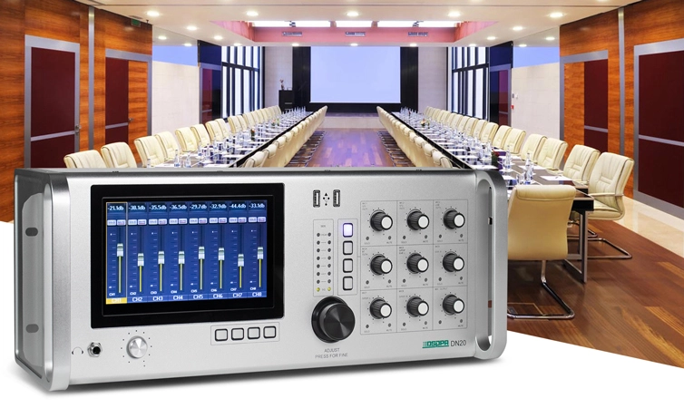 20 Channels na naka-mount na Digital Mixing Console Solution para sa Conference DN20