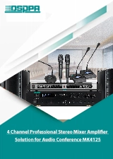 4 Channel Professional Stereo Mixer Amplifier Solution para sa Audio Conference MK4125