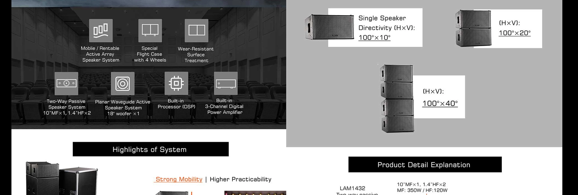 Complete Mobile Active Array Speaker Set