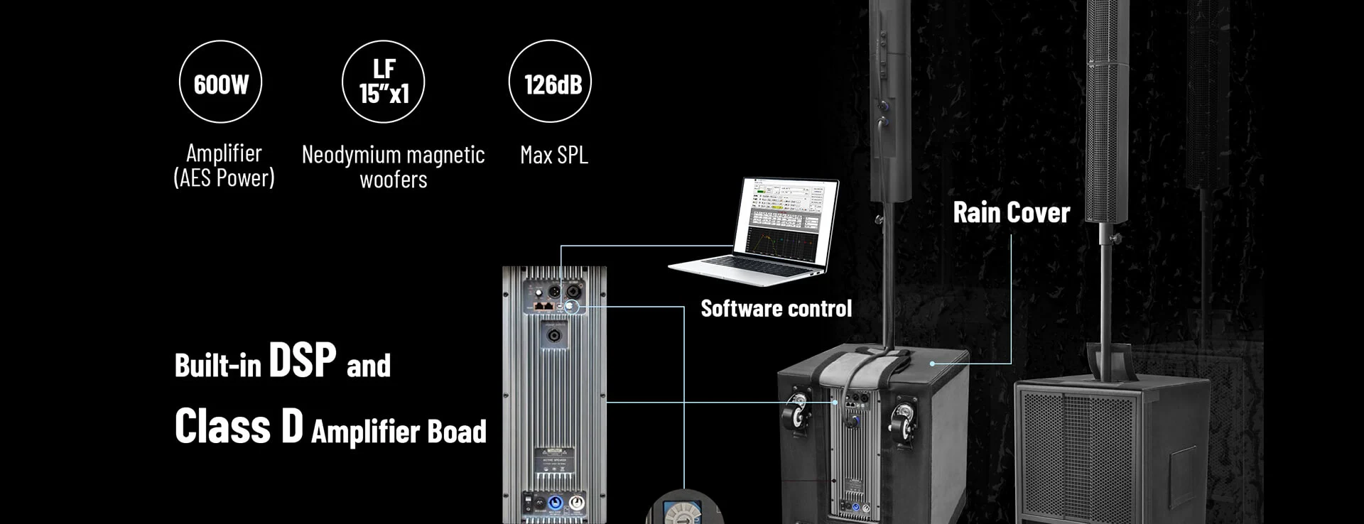 Professional Line Array Column Speaker