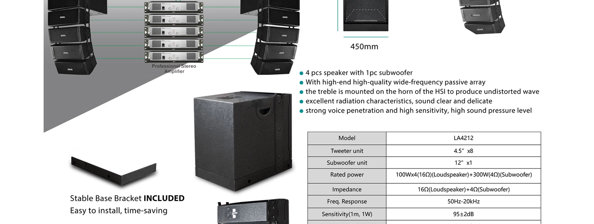 Professional Line Array Loudspeaker