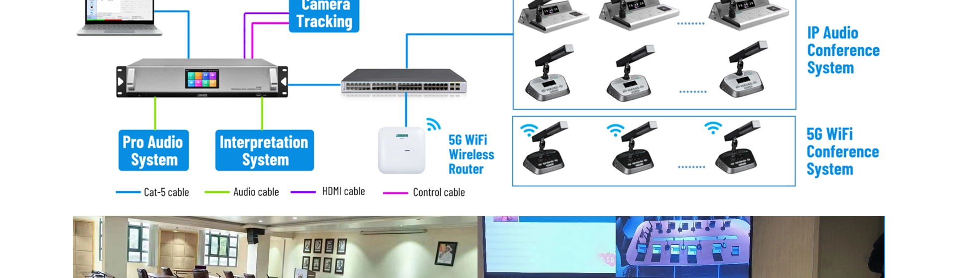 Wireless Conference System 5G WiFi Wireless Digital Delegate Unit ng Pagboto