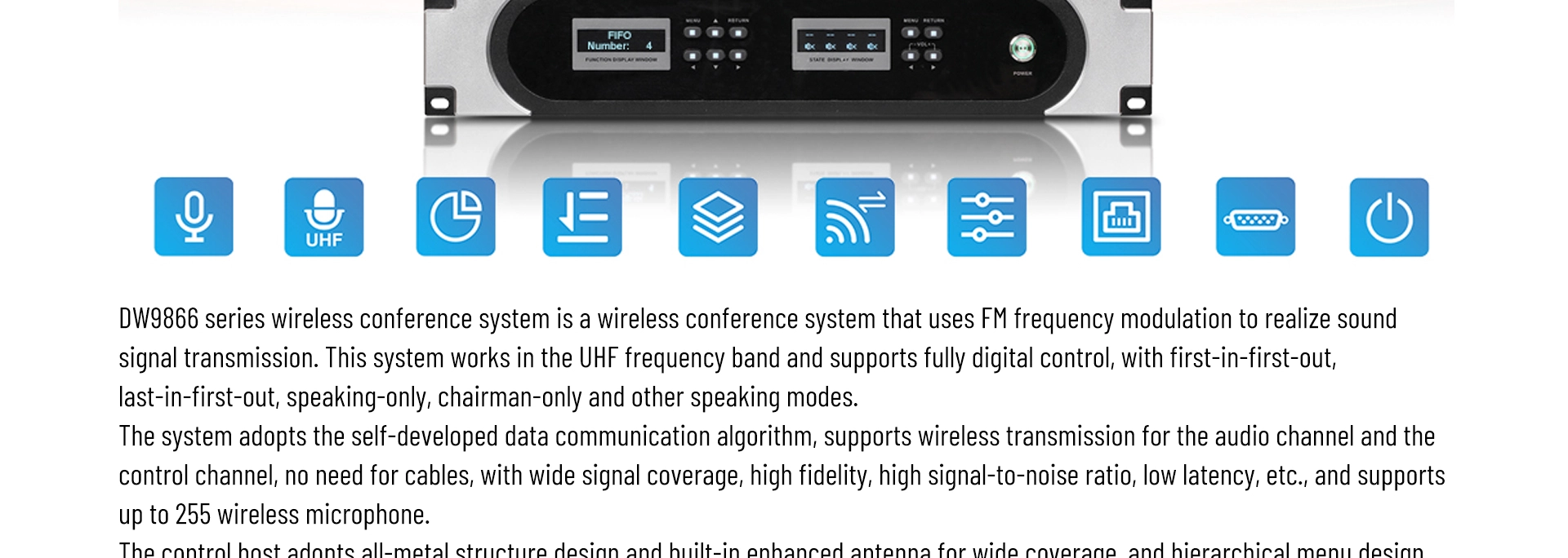 UHF Wireless Delegate Meeting Microphone (Gooseneck)