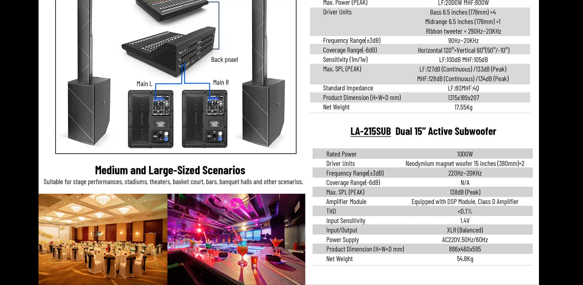 Portable Active Line Array System