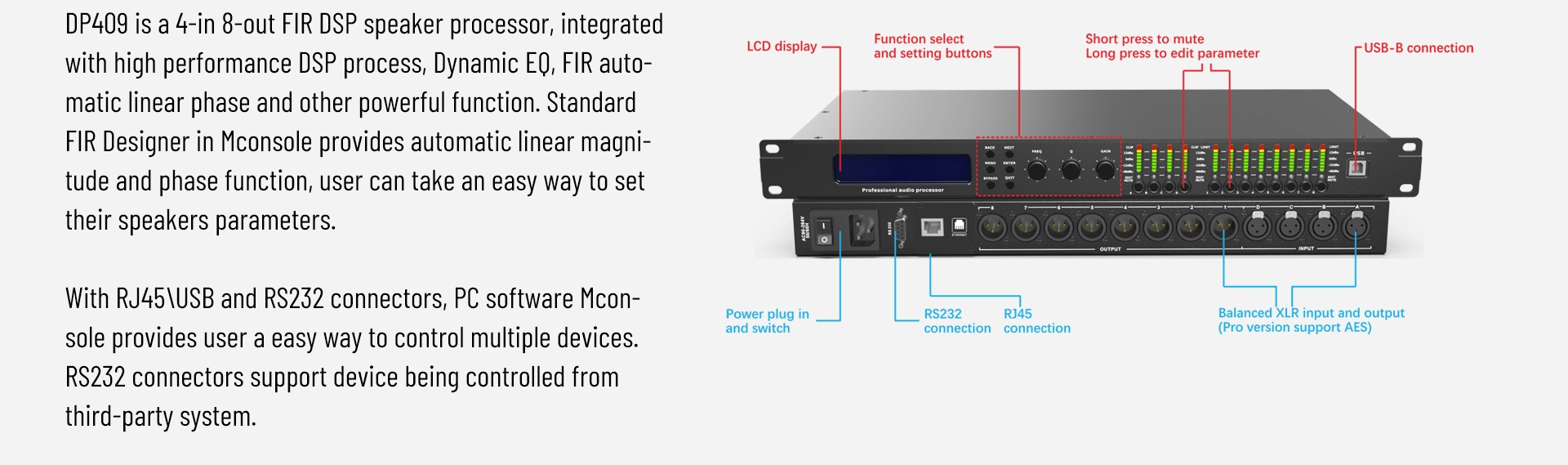 Processor ng FIR DSP Speaker