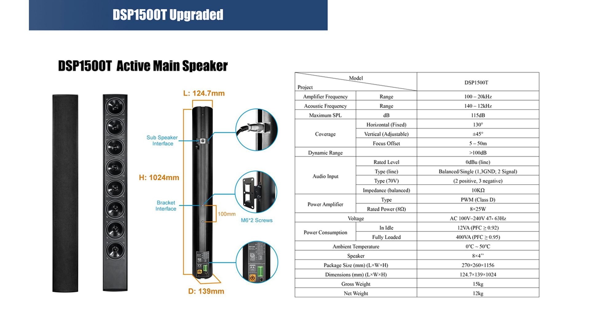 200W Alipin na Magtatag na mga Speaker