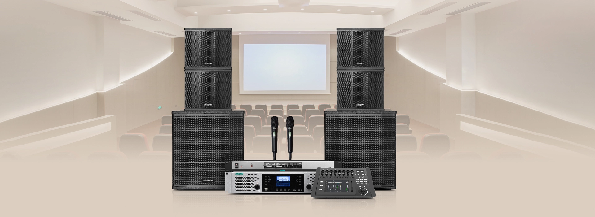 Small Line Array Speaker System Solution para sa mga Maliit na Lecture Halls CM1608 LA1230S LA-63000