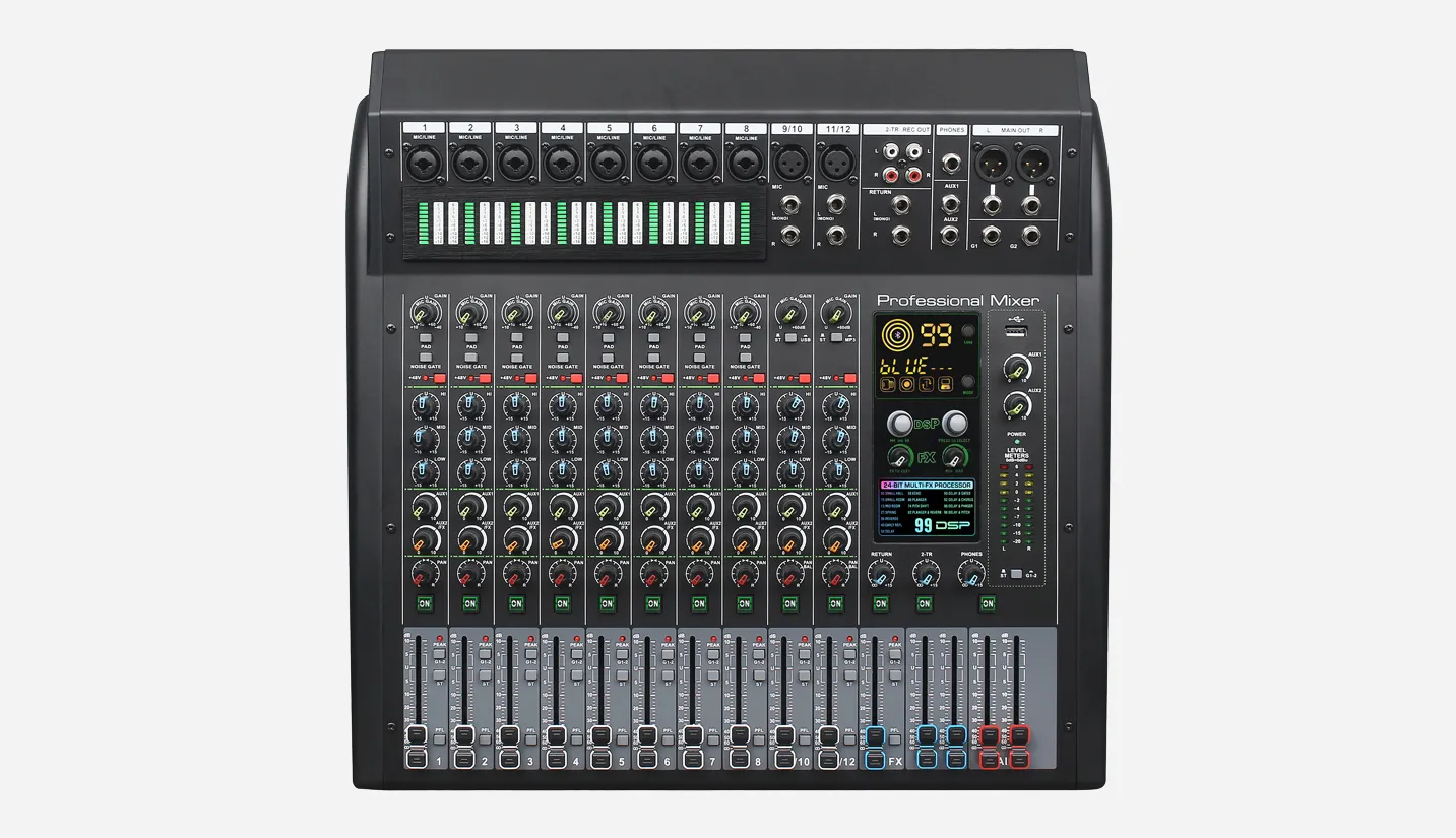 12-Channel Analog Mixing Console - 翻译中...