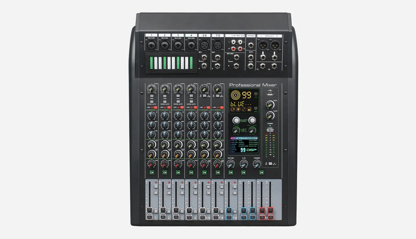 8-Channel Analog Mixing Console - 翻译中...