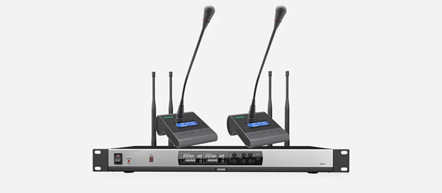 True Diversity UHF Wireless Microphone System (2 rechargable desktop mic) - 翻译中...