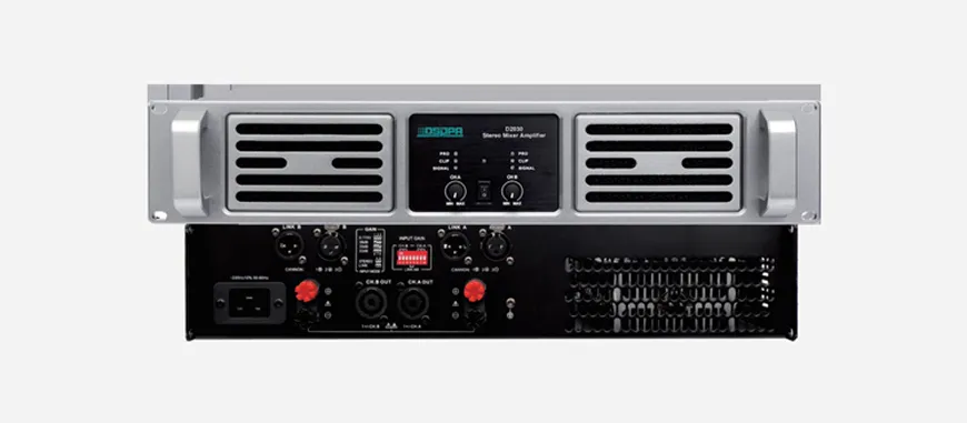 2x600W 2 Channels Stereo Conference Mixer Amplifier - 翻译中...