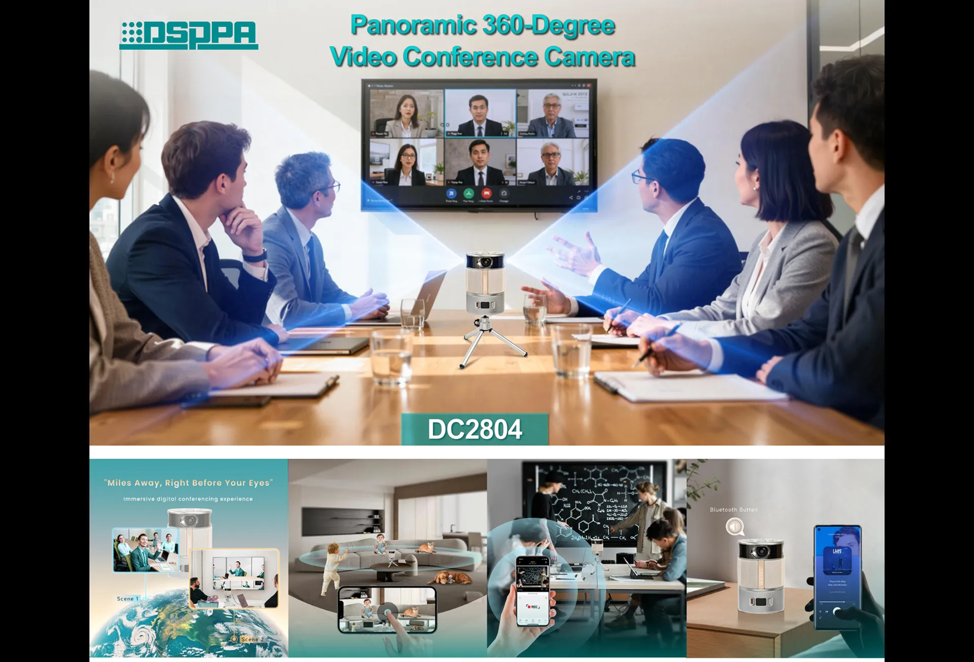 Panoramic 360-degree Video Conference Camera - 翻译中...