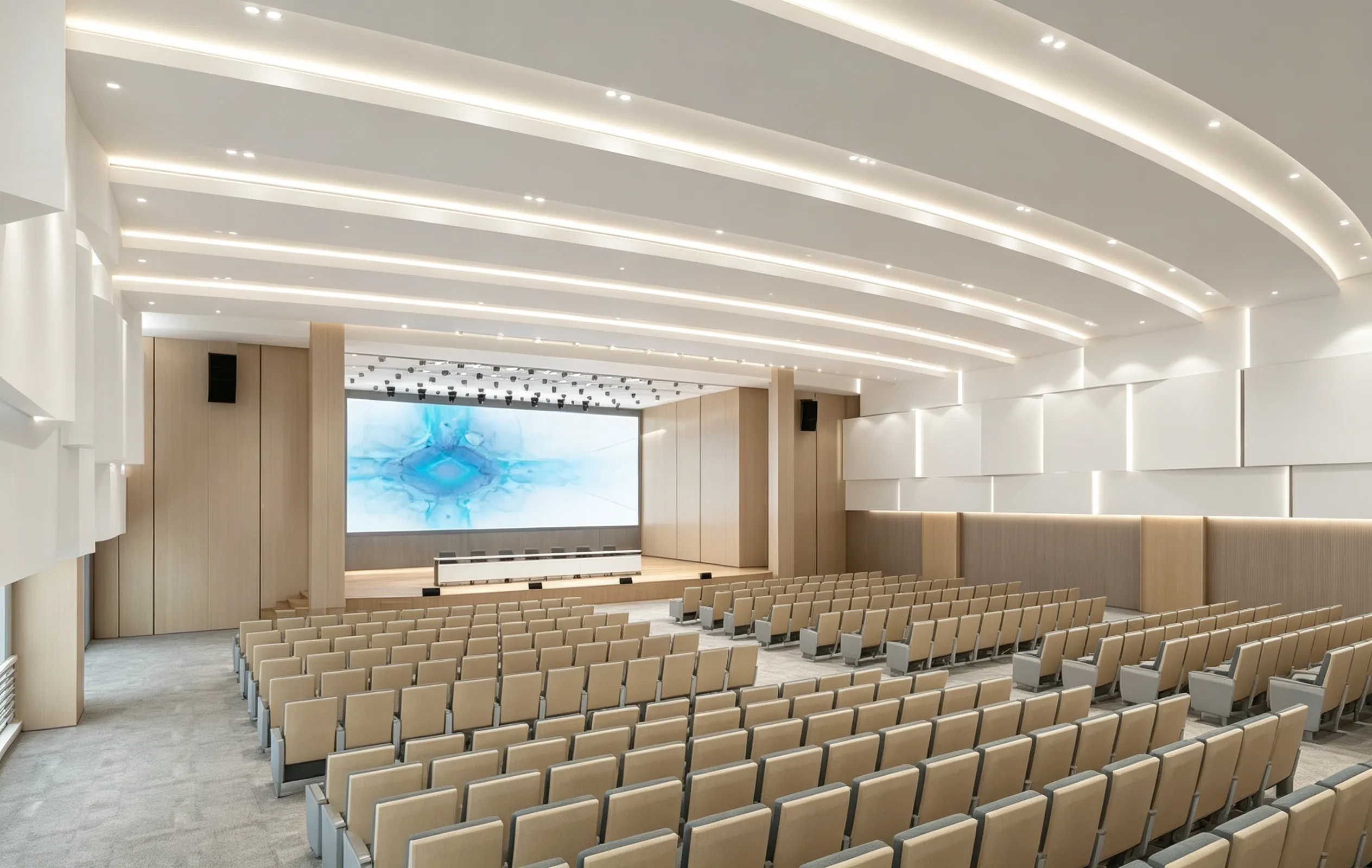 Integrated Professional Audio, AV and Lighting Solution for Small Multi-Functional Halls - 翻译中...